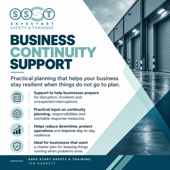 Safe Start business continuity planning, helping UK businesses prepare for disruption, manage risks and maintain essential operations.